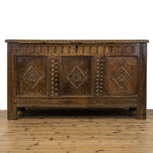 17th Century Antique Oak Coffer