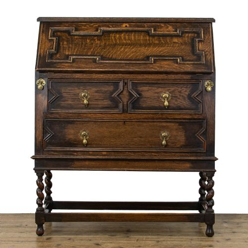 Jacobean Style Antique Oak Bureau