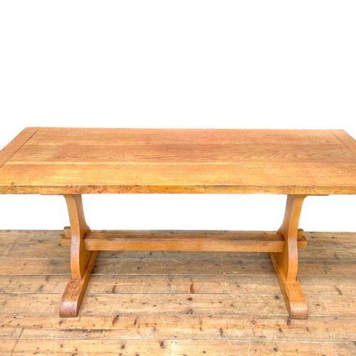 fig 1. Early 20th Century Pale Oak Dining Table