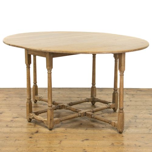 fig 1. Antique Light Oak Gateleg Table