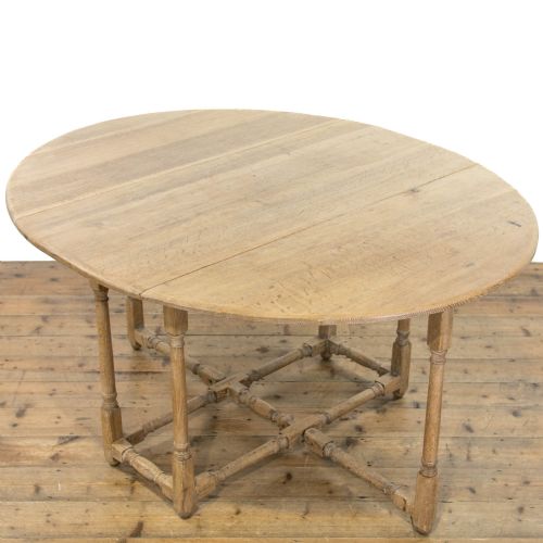 fig 2. Antique Light Oak Gateleg Table