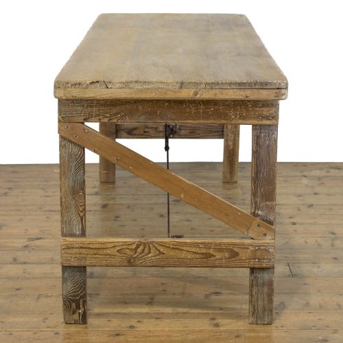 fig 2. Antique Pine Folding Trestle Table