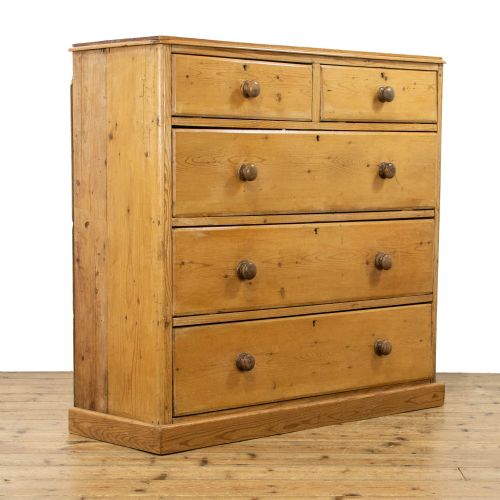 fig 1. Narrow Antique Pine Chest of Drawers