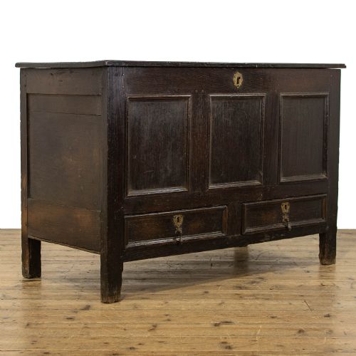fig 2. 18th Century Antique Oak Mule Chest