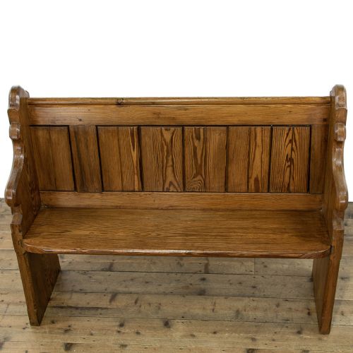 fig 1. Antique Pitch Pine Pew