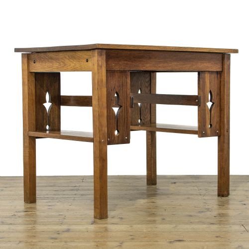 fig 1. Antique Arts & Crafts Oak Desk