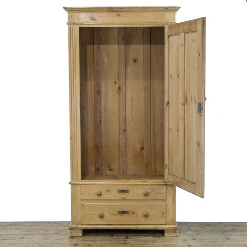 fig 2. Rustic Single Door Antique Pine Wardrobe
