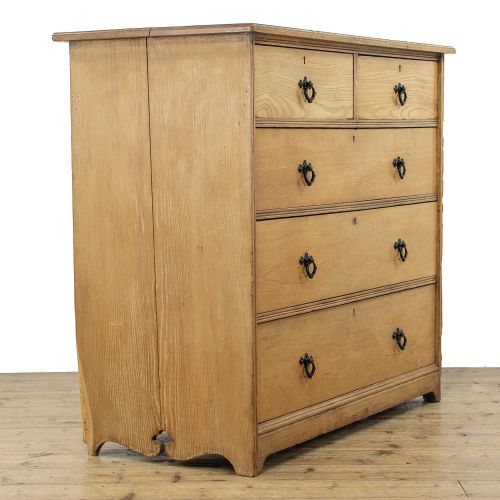 fig 1. Edwardian Antique Ash Chest of Drawers