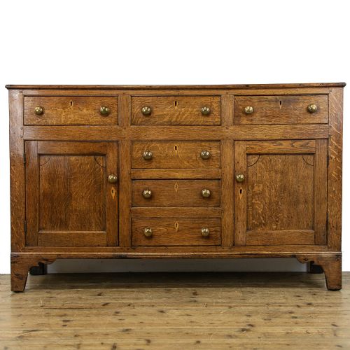 Antique Welsh Oak Dresser Base Sideboard
