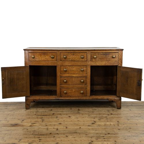 fig 1. Antique Welsh Oak Dresser Base Sideboard