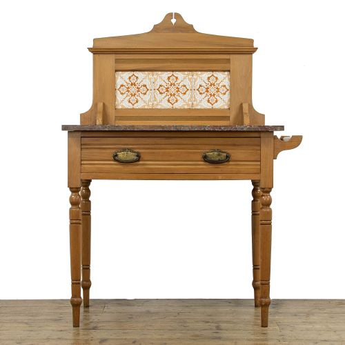 Victorian Satinwood and Marble Antique Washstand