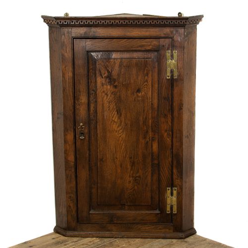 18th Century Antique Oak Hanging Corner Cupboard