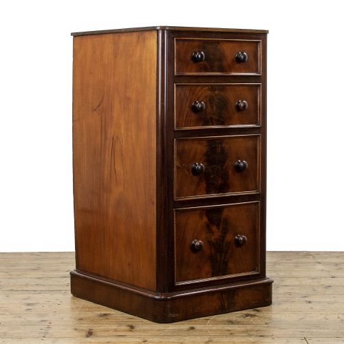 fig 1. Antique Mahogany Pedestal Chest of Drawers