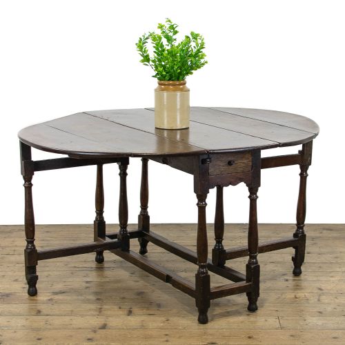 fig 1. Georgian Antique Oak Gateleg Table