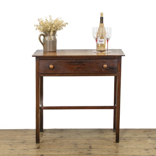 fig 1. Early 20th Century Antique Oak Side Table