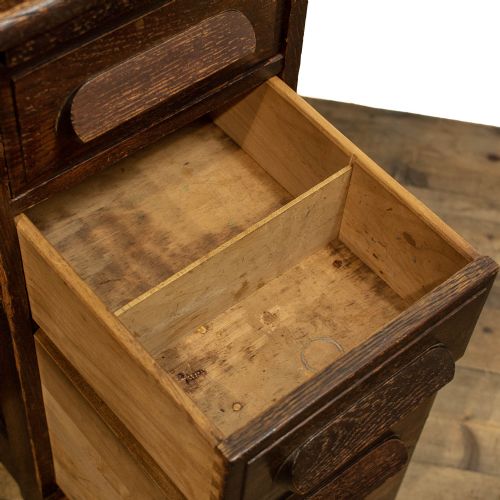 fig 2. Antique Oak Pedestal Roll Top Desk