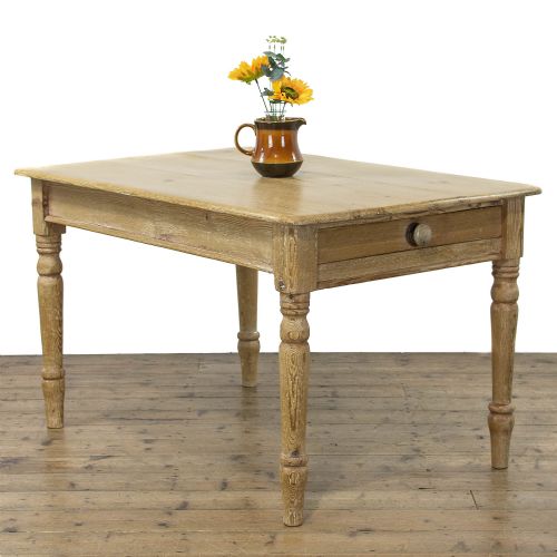 Victorian Antique Pine Scrub Top Kitchen Table