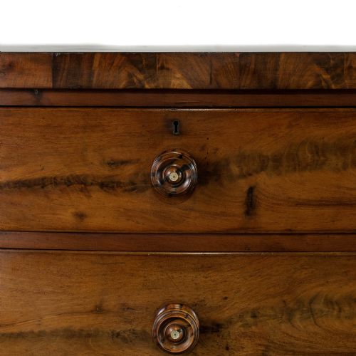 fig 1. Large Antique Mahogany Bow Fronted Chest of Drawers