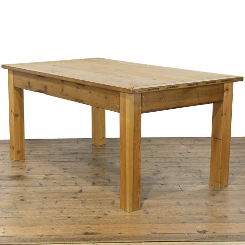 fig 1. Large Antique Pine Kitchen Table or Work Table