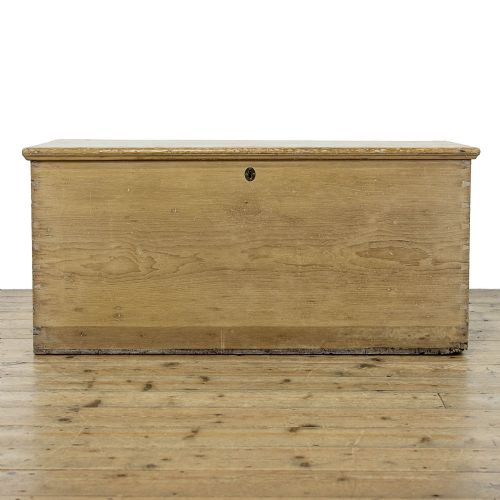 fig 1. 19th Century Antique Pine Chest or Blanket Box