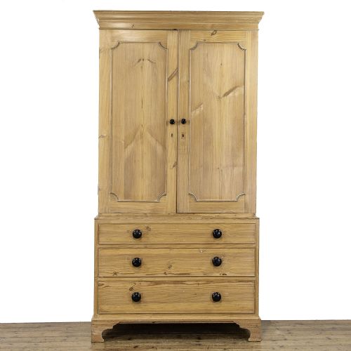 Antique Pine Linen Press Cupboard