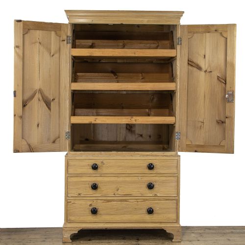 fig 1. Antique Pine Linen Press Cupboard