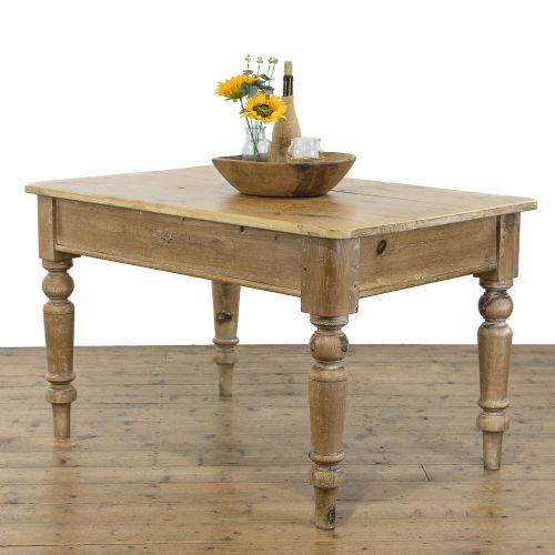 fig 1. Antique Rustic Pine Kitchen Table or Dining Table