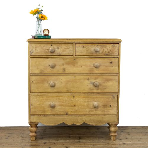 fig 1. Antique Pine Chest of Drawers