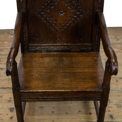 fig 2. 17th Century Antique Oak Wainscot Chair