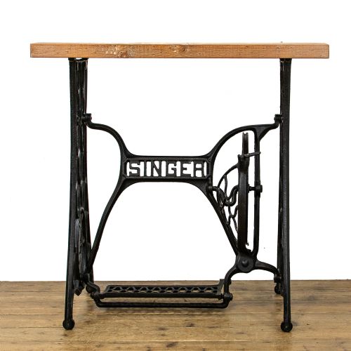 fig 1. Singer Sewing Machine Table with Pine Top