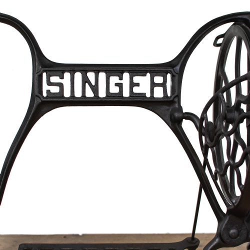 fig 2. Singer Sewing Machine Table with Oak Top