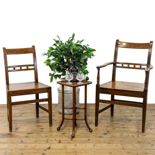 Antique Welsh Oak Bobbin Back Chairs