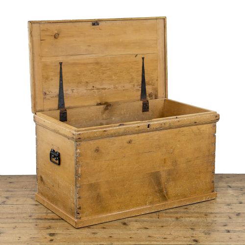 fig 1. Antique Pine Trunk or Blanket Box