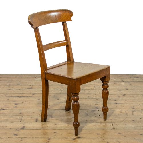 fig 1. Harlequin Set of Four Antique Welsh Honey Oak Kitchen Chairs