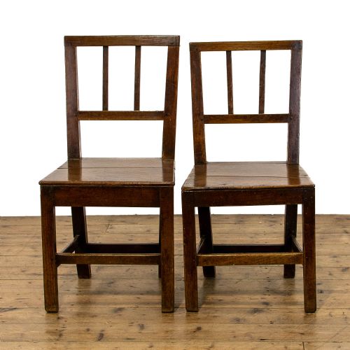 fig 2. Pair of 19th Century Antique Welsh Oak Kitchen Chairs