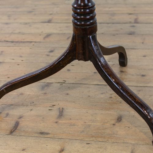 fig 2. 19th Century Antique Oak Tripod Table