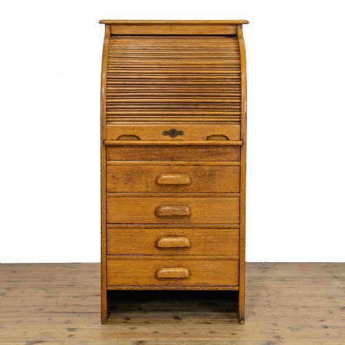 Early 20th Century Golden Oak Roll Top Desk