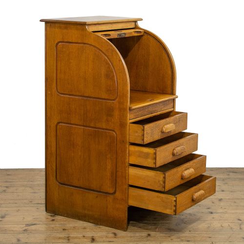 fig 2. Early 20th Century Golden Oak Roll Top Desk