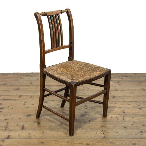 fig 2. Set of Eight Antique Dining Chairs with Rush Seats
