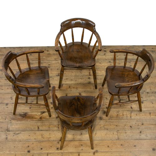 fig 1. Set of Four Antique Captain's Armchairs