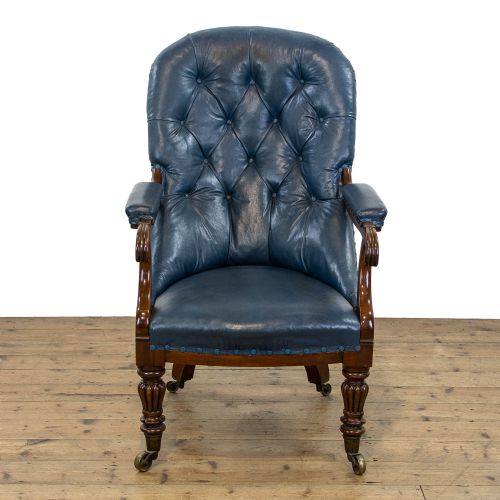 fig 1. Regency Buttoned Back Leather Armchair