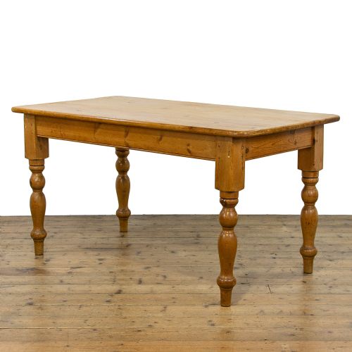 fig 1. Antique Pine Farmhouse Kitchen Table