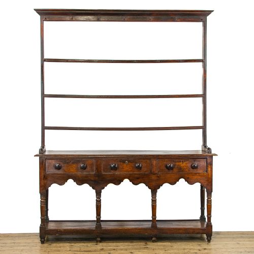 Early 19th Century Antique Welsh Oak Pot Board Dresser