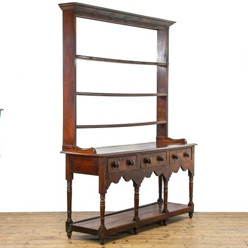 fig 1. Early 19th Century Antique Welsh Oak Pot Board Dresser