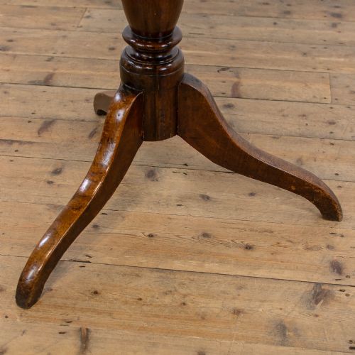 fig 2. Small Antique Oak Table with Circular Top