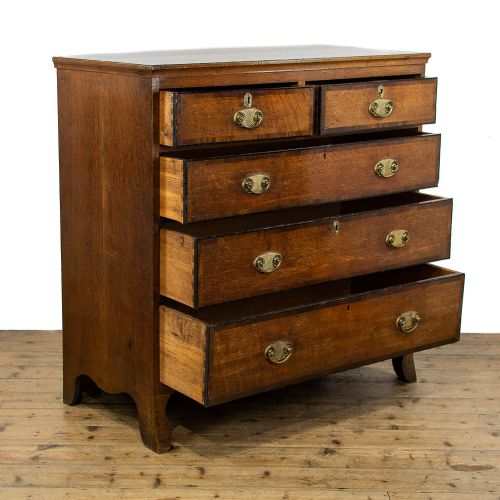 fig 2. Antique Oak and Mahogany Chest of Drawers