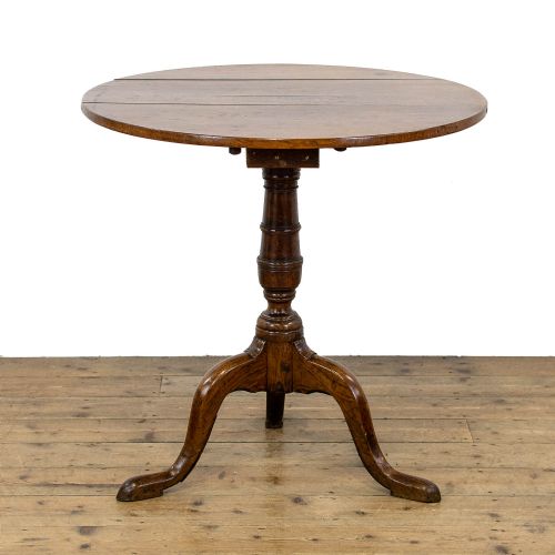 fig 1. Antique Oak Tilt Top Table