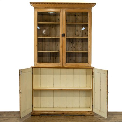 fig 1. Antique Pine Cupboard with Glazed Top