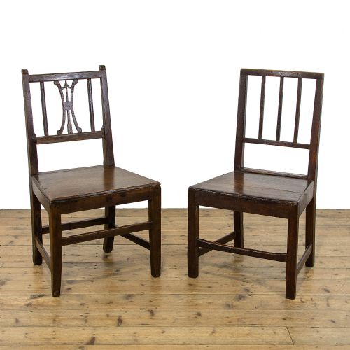 fig 1. Pair of Antique Welsh Oak Fireside Chairs