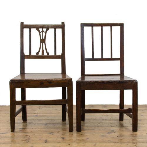 fig 2. Pair of Antique Welsh Oak Fireside Chairs
